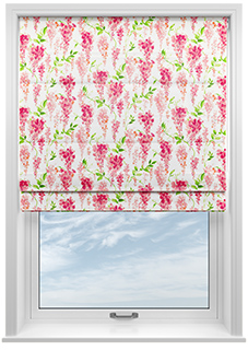 Wisteria Silk, Vivid Pink - Roman Blind